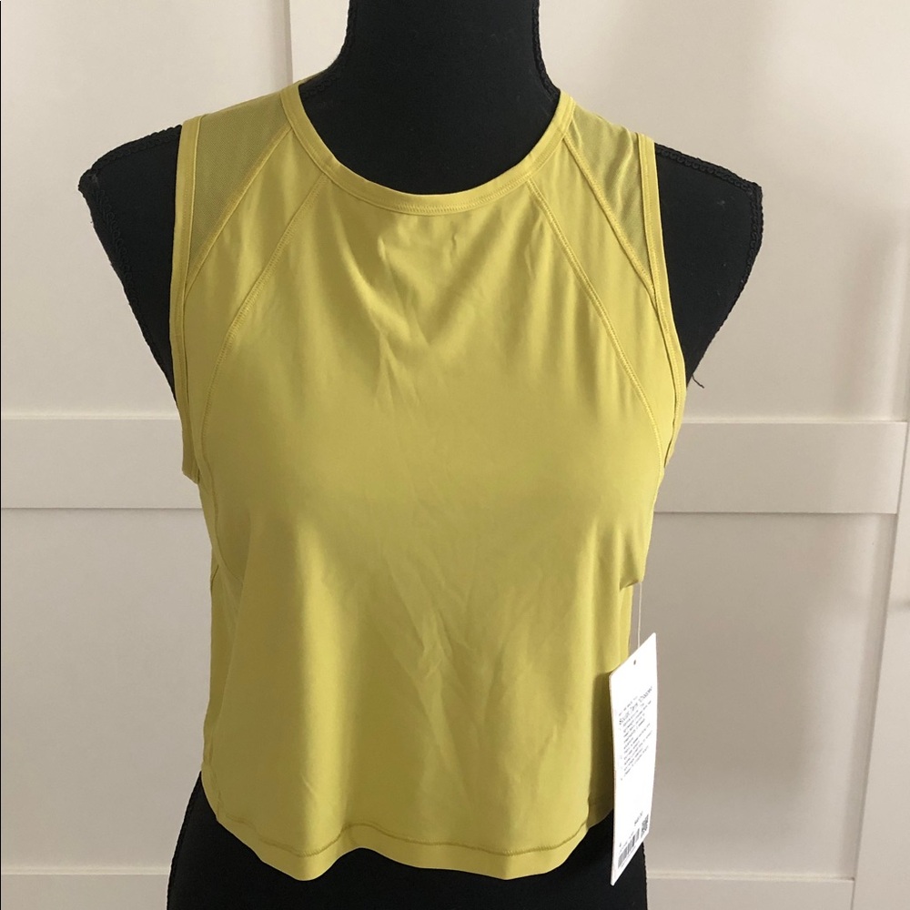 NWT lululemon athletica Women's Cutaway Muscle Tank - Lime Yellow